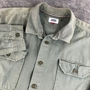 Tommy Jeans Men's XXXL Green Utility Shirt Jacket Button Down